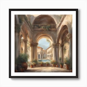 Courtyard Of Venice Art Print