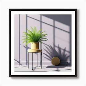 Fern In A Pot 2 Art Print