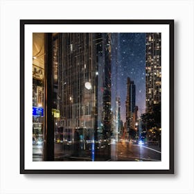 City At Night 1 Art Print