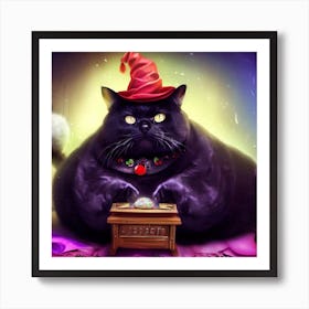 Witch Cat Art Print