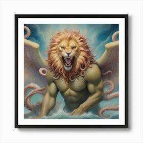 Octopus Lion Art Print