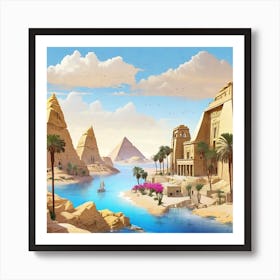 Egyptian Landscape Art Print