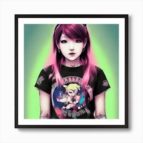 Punk Girl Art Print