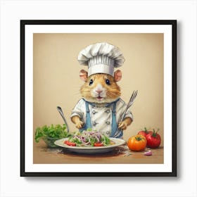 Chef Rat Art Print