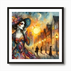 Night In The City 1 Art Print