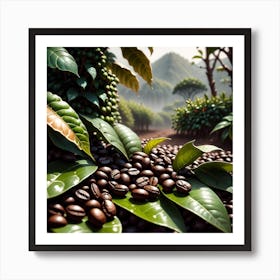 Coffee Beans In The Forest 12 Art Print