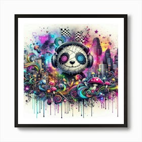 Psychedelic Panda 22 Art Print