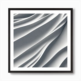 Abstract White Fabric Art Print