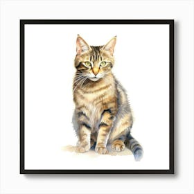 American Polydactyl Cat Portrait Art Print