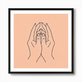 Two Hands Holding Hands Art Print