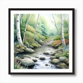 Birch Forest Art Print