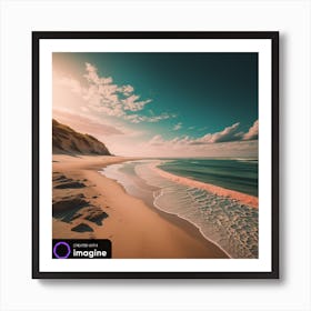 Sand beach Art Print