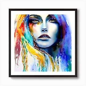 Painted Woman Art Print