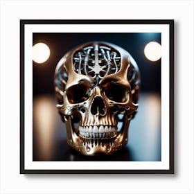 Mechanical Skull Art Print