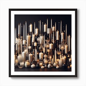 Candles In A Row 1 Art Print