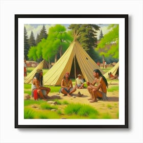 Indian Camp Art Print