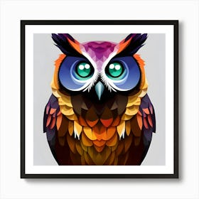 Colorful Owl 26 Art Print