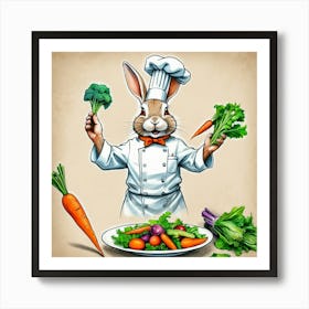 Chef Rabbit 7 Art Print