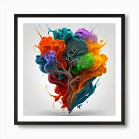 Beautiful paint of African nature with mixed bright colors 13 Art Print