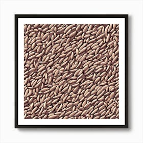 Seamless Pattern Of Seeds Art Print