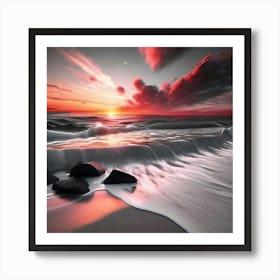 Sunset Stock Videos & Royalty-Free Footage Art Print