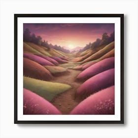 Earthworks In Romantic Hue Art Print 1 Art Print