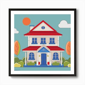 Cartoon House 1 Art Print