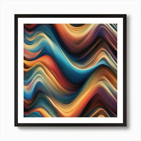 Abstract Wave Pattern Art Print