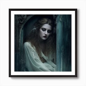 "Enchanting Haunts: The Ghostly Beauty Within" Art Print