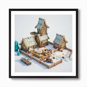 A Snow Village 11 Art Print