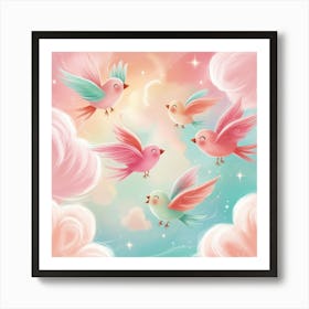 Birds In The Sky Art Print