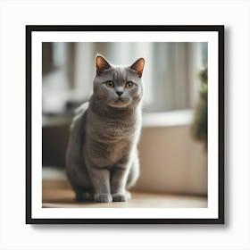 Grey Cat Art Print