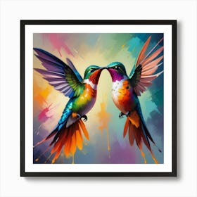 Hummingbirds Art Print Art Print