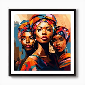 Three African Women 40 Art Print