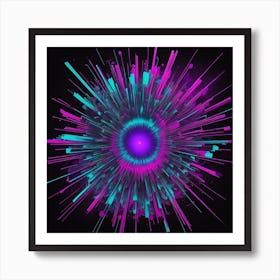 Color Explosion 1, an abstract AI art piece that bursts with vibrant hues and creates an uplifting atmosphere. Generated with AI,Art style_Neon,CFG Scale_3.0,Step Scale_50 Art Print