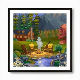 Cabin In The Woods Art Print