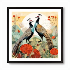 Bird In Nature Pheasant 4 Art Print