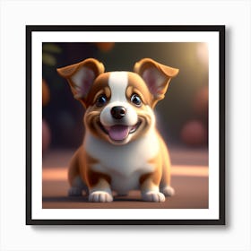 Corgi Art Print