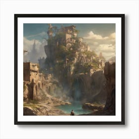 Fantasy City 114 Art Print