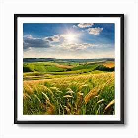 Grass German Cultivate Commercial Ecology Plant Sun Day Cultivated Scene Green Flying Pa (11) Art Print