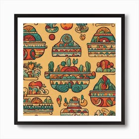 Aztec Pattern Art Print