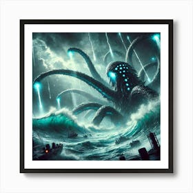 Tidalus Abyssal Behemoth Scene Art Print