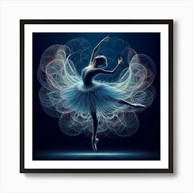 Spirograph Ballerina Dancer Art Print