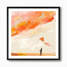 Kite Flying 1 Art Print