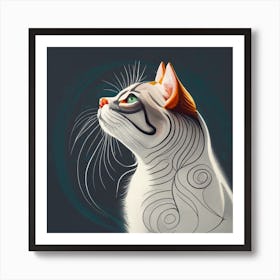 Cat In The Sky Art Print