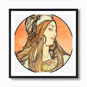 Bohemian Woman Gypsy Boho Lady Art Print