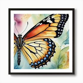 Butterfly Watercolor Painting 1 Art Print