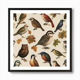 Default Default Vintage Animals For Defferent Seasons Aestethi 0 Art Print