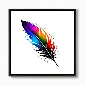 Feather Tattoo 10 Art Print