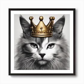 King Cat Art Print